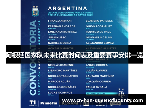 阿根廷国家队未来比赛时间表及重要赛事安排一览